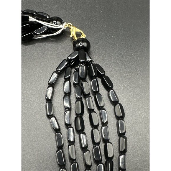 Park Lane Twist & Shout Beaded Necklace Black & Gold - NIB - Picture 3 of 4
